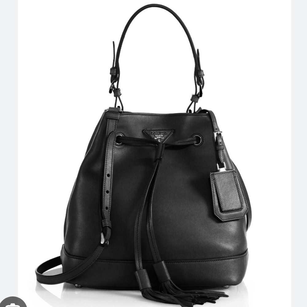 Prada City Calf Bucket Bag Purse